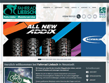 Tablet Screenshot of fahrrad-liebsch.de